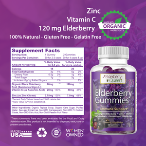 Elderberry Gummies with Vitamin C & Zinc